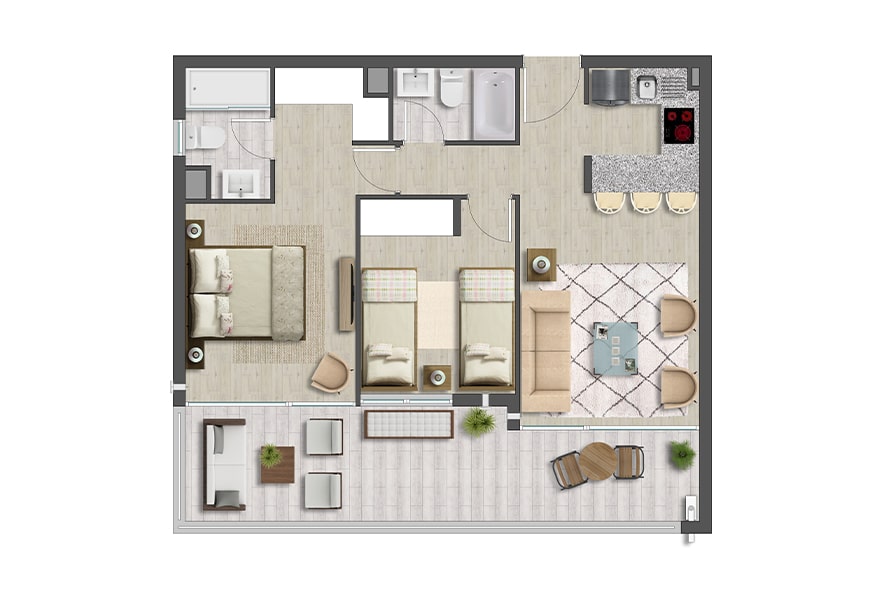 Tipo E2 - Torre B - AGOTADO Planta A